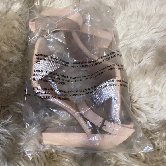 Nude two strap rhinestone TORRID heels